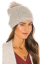 view 1 of 3 Reverse Stitch Pom Beanie in Light Grey