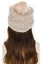 view 2 of 3 Reverse Stitch Pom Beanie in Light Grey