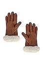 view 2 of 2 Classic Leather Shorty Tech Glove in Chestnut