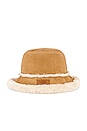 view 3 of 3 Sheepskin Bucket Hat in Chestnut