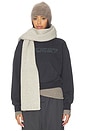 view 1 of 3 Chunky Rib Scarf in Light Grey