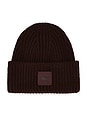 view 1 of 2 Chunky Rib Beanie in Wild Grape