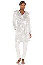 view 2 of 4 Miranda Robe in Grey & White Stars