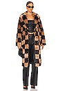 view 1 of 4 Avaline Faux Fur Coat in Checks