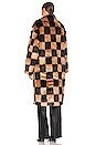 view 4 of 4 Avaline Faux Fur Coat in Checks