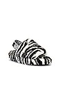 view 2 of 5 Fluff Yeah Shearling Slide Zebra in Black & White