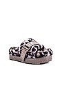 view 2 of 5 Fluffita Panther Print Fur Sandal in Stormy Grey