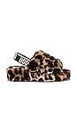 view 1 of 5 Fluff Yeah Leopard Shearling Slide in Amphora