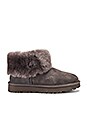 view 1 of 5 Classic Mini Fluff Boot in Charcoal