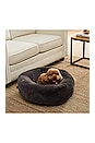 view 4 of 5 Small Round Pet Bed in Charcoal