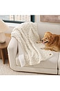 view 5 of 5 Shira Pet Throw in Snow