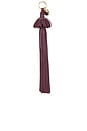 view 2 of 4 Pom Tassel Leather Charm in Bordeaux