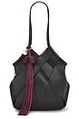 view 4 of 4 Pom Tassel Leather Charm in Bordeaux