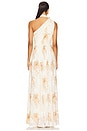 view 3 of 3 Angelique Draped Scarf Gown in Alabaster