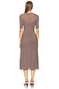 view 3 of 4 ROBE MIDI EN MAILLE MANCHES COURTES MAXINE in Pewter