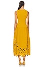 view 3 of 3 VESTIDO MIDI DE PUNTO CON CINTURA CAÍDA Y SIN MANGAS ROSALINE in Goldenrod