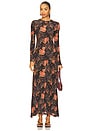 view 1 of 3 Amari Jersey Long Sleeve Dress in Night Lily