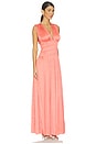 view 2 of 4 Tasneem Deep V Gown in Coral