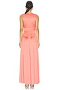 view 3 of 4 Tasneem Deep V Gown in Coral