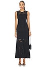 view 1 of 3 Lakshmi Eyelet Knit Dress in Noir