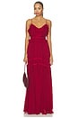 view 1 of 3 VESTIDO LARGO DE SEDA SIN MANGAS DOROTHEA  in Cerise