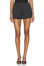 view 1 of 6 Isa Satin Shorts in Noir