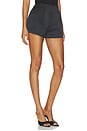 view 2 of 6 Isa Satin Shorts in Noir