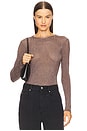 view 1 of 5 Vianca Long Sleeve Knit Pullover in Pewter