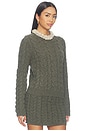 view 2 of 5 Marlie Cropped Knit Pullover With Embellishment in Militaire