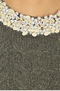 view 6 of 5 Marlie Cropped Knit Pullover With Embellishment in Militaire