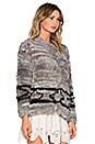 view 3 of 4 Farah Rabbit Fur Cardigan in Gris