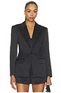 view 1 of 5 Soline Satin Blazer in Noir