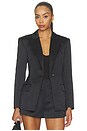 view 2 of 5 Soline Satin Blazer in Noir