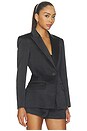 view 4 of 5 Soline Satin Blazer in Noir