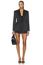 view 6 of 5 Soline Satin Blazer in Noir