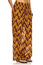 view 2 of 6 CALÇA SAÍDA DE PRAIA WIDE LEG AZRA in Terra
