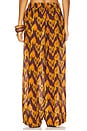 view 4 of 6 CALÇA SAÍDA DE PRAIA WIDE LEG AZRA in Terra