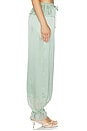 view 3 of 6 Camile Silk Cinched Pant in Celadon