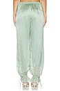 view 4 of 6 Camile Silk Cinched Pant in Celadon