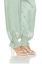 view 6 of 6 Camile Silk Cinched Pant in Celadon