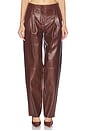 view 1 of 6 Keiran Leather Pant in Cognac