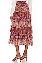 view 3 of 5 Fayanna Skirt in Claret Patchwork