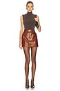 view 5 of 6 Luna Leather Mini Skirt in Wenge