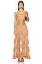 view 6 of 6 FALDA MIDI DE SEDA CHANTAL in Macaroon