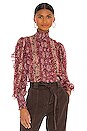 view 1 of 5 Elita Blouse in Claret Patchwork