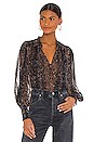view 1 of 4 Anita Blouse in Midnight Python