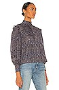 view 2 of 4 Sigrid Blouse in Indigo Diamond