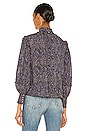 view 3 of 4 Sigrid Blouse in Indigo Diamond