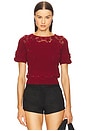 view 1 of 4 Stella Short Sleeve Knit Top in Begonia