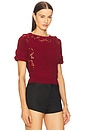 view 2 of 4 Stella Short Sleeve Knit Top in Begonia